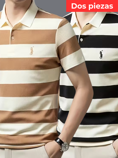[LLEVÁ 2 AL PRECIO DE 1] – Polo Rayas Premium™ | Casual, Moderno y Fachero