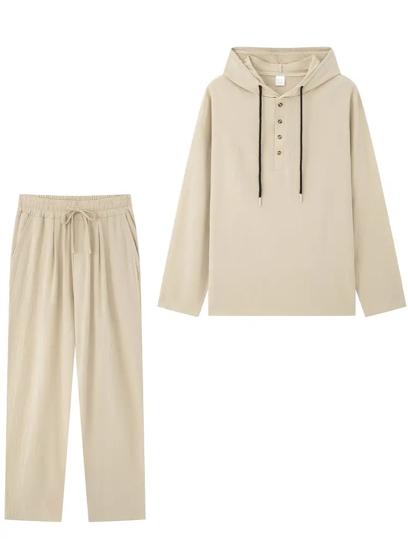 [COMPRA 1 Y LLEVATE 2] - Palermo Linen | Camisa con Capucha La Costa + Pantalón Casual