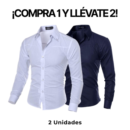 [COMPRA 1 Y LLEVATE 2] - Merlani ™ | Camisa Social para Hombre
