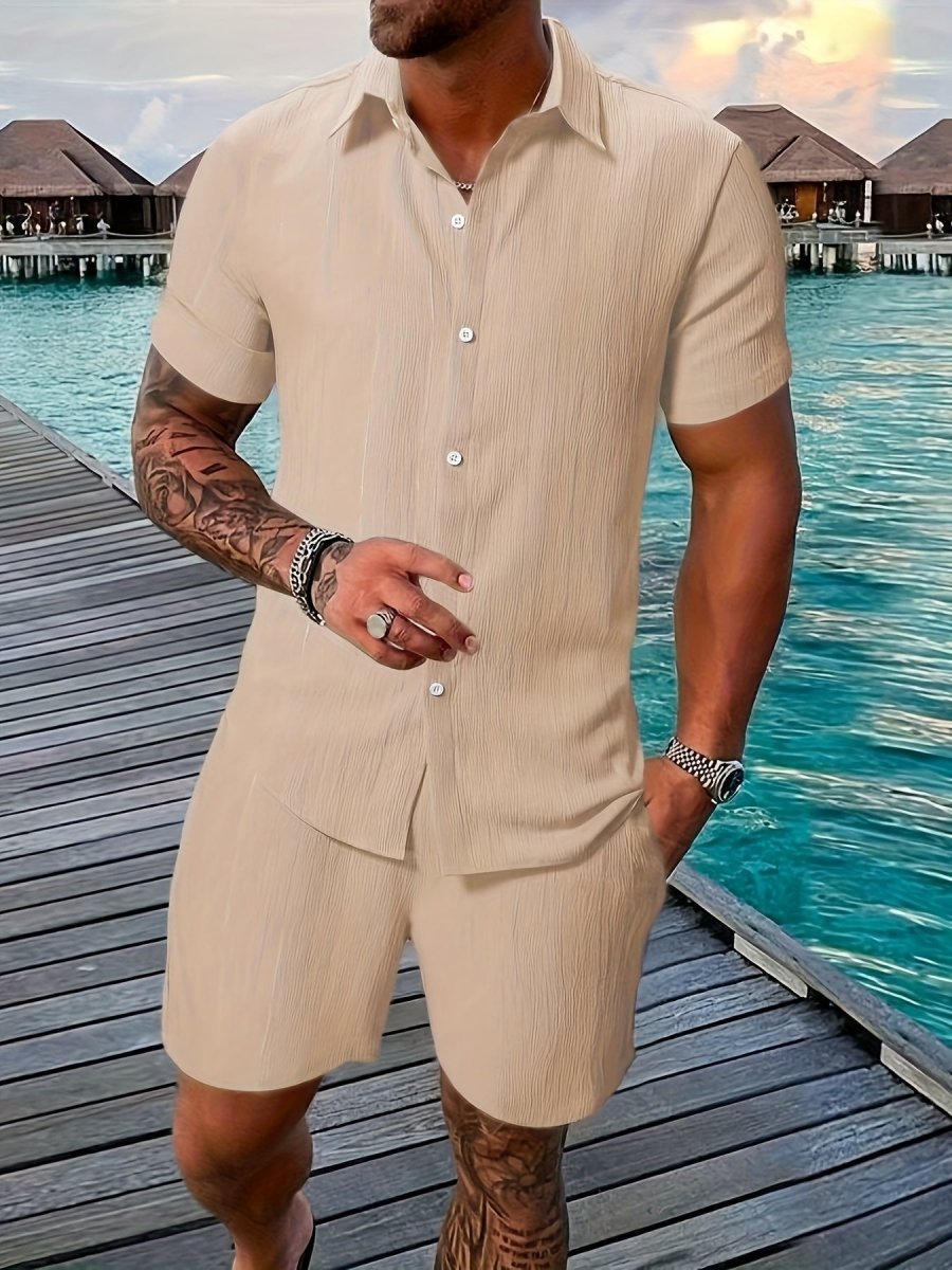 [BUY 1 GET 1 FREE] Vienna Premium Shirt & Shorts Set